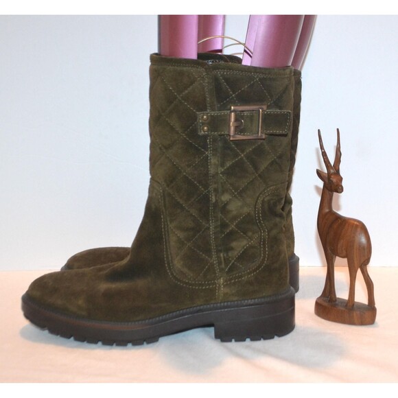 Vintage Suede Aquatalia Olive Army Green - Picture 3 of 7